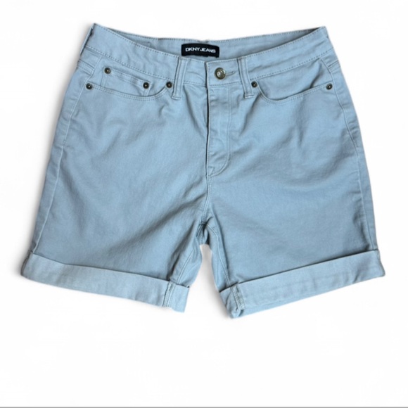 DKNY Jeans Women's Rolled Hem Chino Shorts - Size 4 - Picture 2 of 7